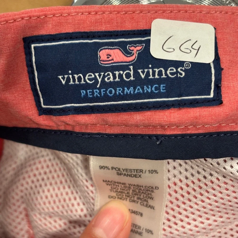 Vineyard Vines Performance‎ Breaker Shorts Mens 29 Coral Pink Stretch Golf 8